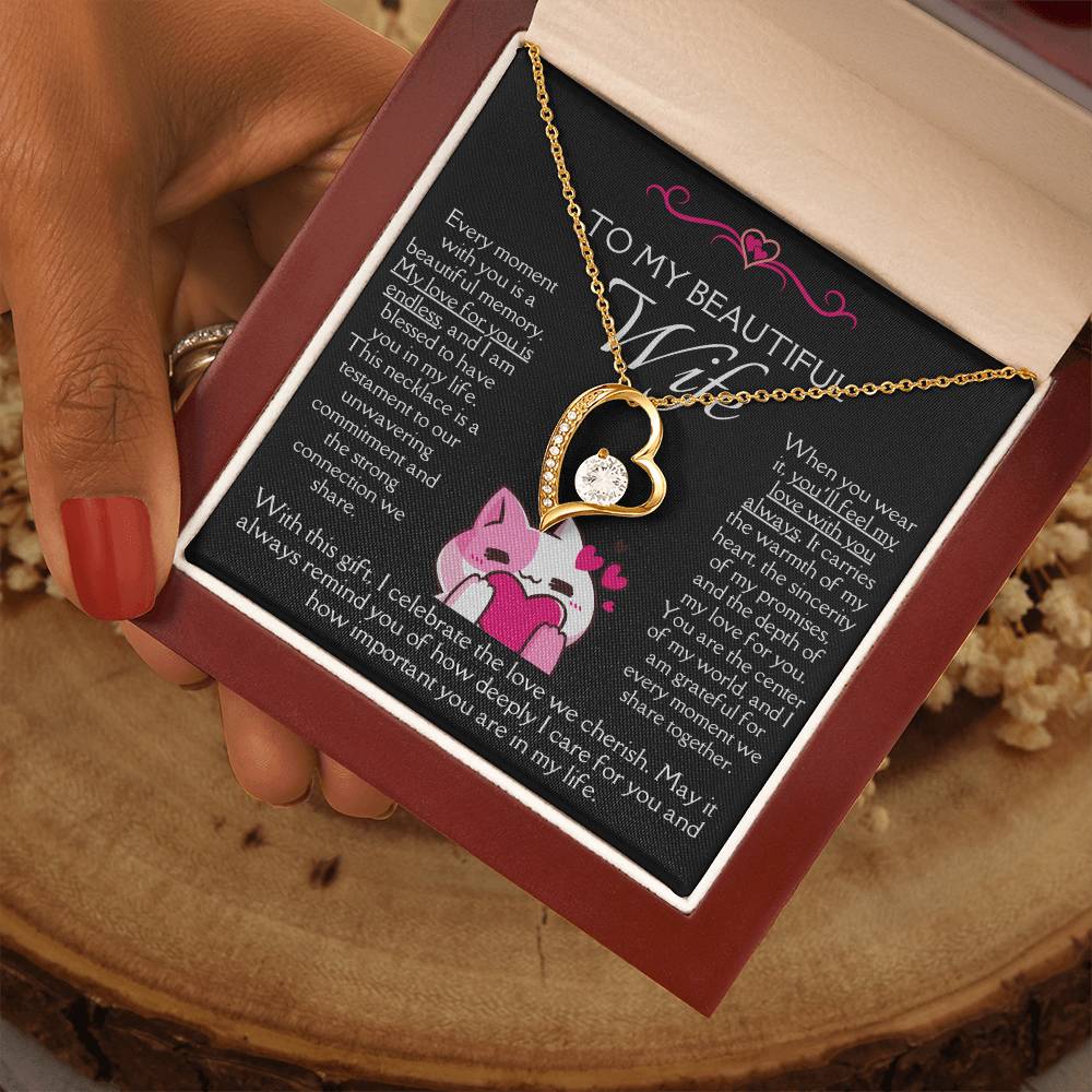 [FOR WIFE] Spark her joy, bring smiles of excitement, and honor your special bond with the Forever Love Necklace.