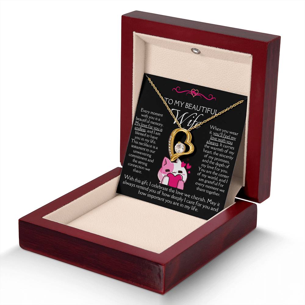 [FOR WIFE] Spark her joy, bring smiles of excitement, and honor your special bond with the Forever Love Necklace.