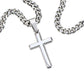 [FOR SON] PERSONALIZED CROSS NECKLACE: Make his heart soar, show how much he means to you, and express your unwavering support with the Personalized Cross Necklace.