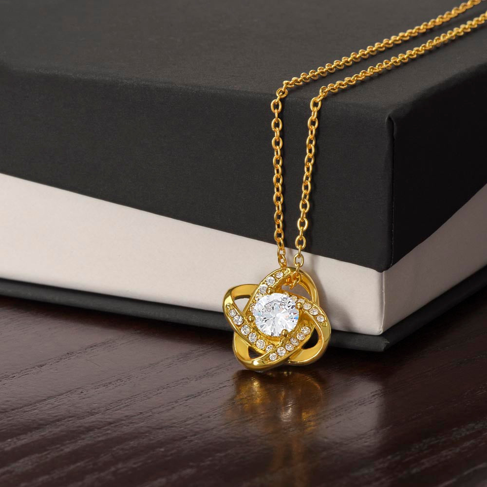 [FOR WIFE] Make her heart flutter, show how cherished she is, and express your deep feelings with the Love Knot Necklace.