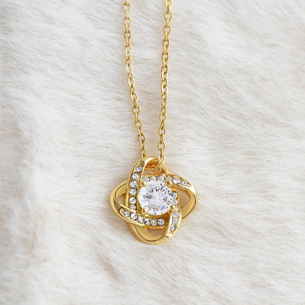 [FOR WIFE] Make her heart flutter, show how cherished she is, and express your deep feelings with the Love Knot Necklace.