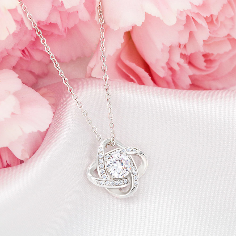 [FOR WIFE] Make her heart flutter, show how cherished she is, and express your deep feelings with the Love Knot Necklace.