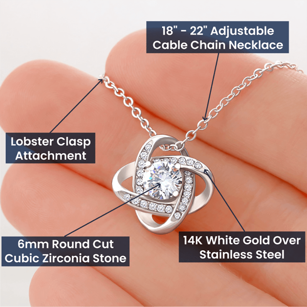 [FOR WIFE] Make her heart flutter, show how cherished she is, and express your deep feelings with the Love Knot Necklace.