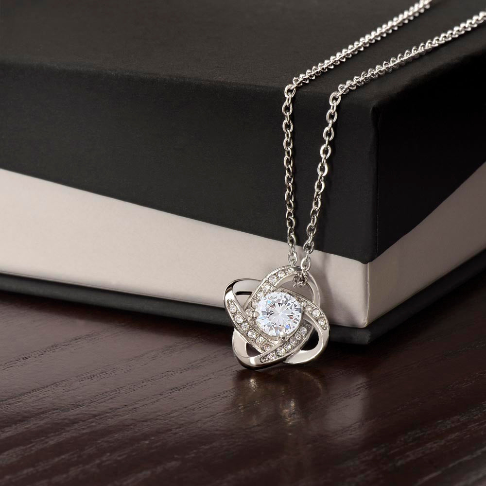 [FOR WIFE] Make her heart flutter, show how cherished she is, and express your deep feelings with the Love Knot Necklace.