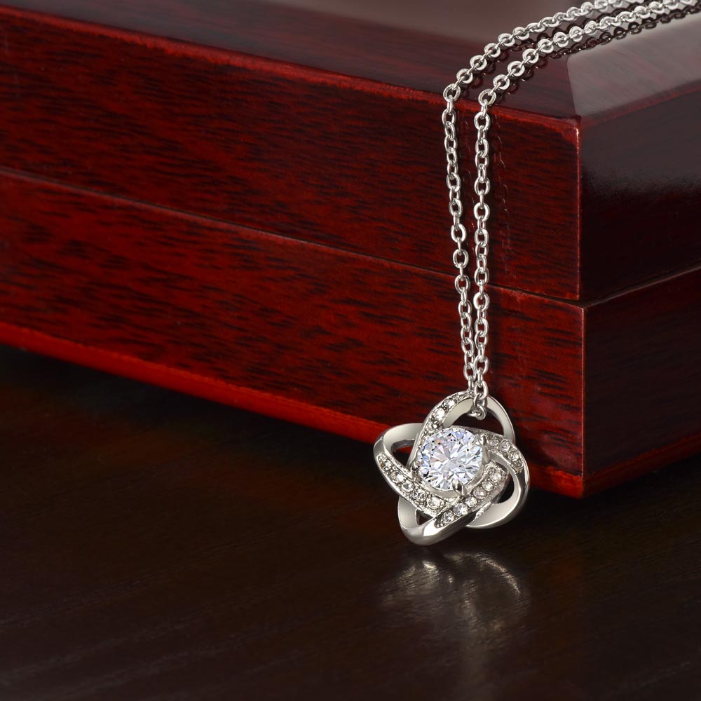 [FOR WIFE] Make her heart flutter, show how cherished she is, and express your deep feelings with the Love Knot Necklace.