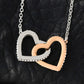 [FOR THE LOVE OF YOUR LIFE] Enchant her heart, ignite joyful excitement, and celebrate your beautiful bond with the Interlocking Hearts Necklace. (PINK)