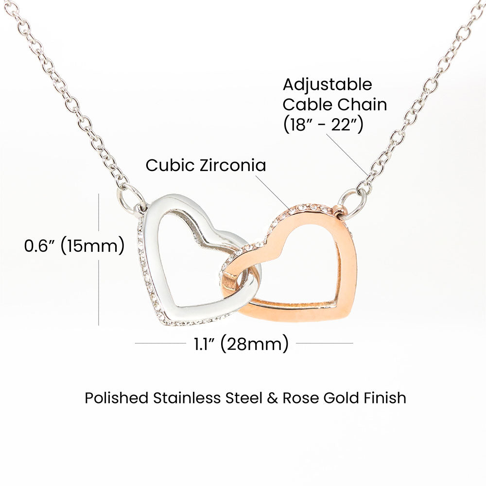 [FOR THE LOVE OF YOUR LIFE] Enchant her heart, ignite joyful excitement, and celebrate your beautiful bond with the Interlocking Hearts Necklace. (PINK)