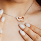 [FOR WIFE] Make her heart race, bring joyful screams of excitement, and celebrate your adorable bond with the Cute Interlocking Hearts Necklace.