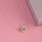 [FOR THE LOVE OF YOUR LIFE] Enchant her heart, ignite joyful excitement, and celebrate your beautiful bond with the Interlocking Hearts Necklace. (BLACK)
