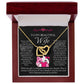 [FOR WIFE] Make her heart race, bring joyful screams of excitement, and celebrate your adorable bond with the Cute Interlocking Hearts Necklace.