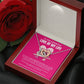[FOR THE LOVE OF YOUR LIFE] Enchant her heart, ignite joyful excitement, and celebrate your beautiful bond with the Interlocking Hearts Necklace. (PINK)