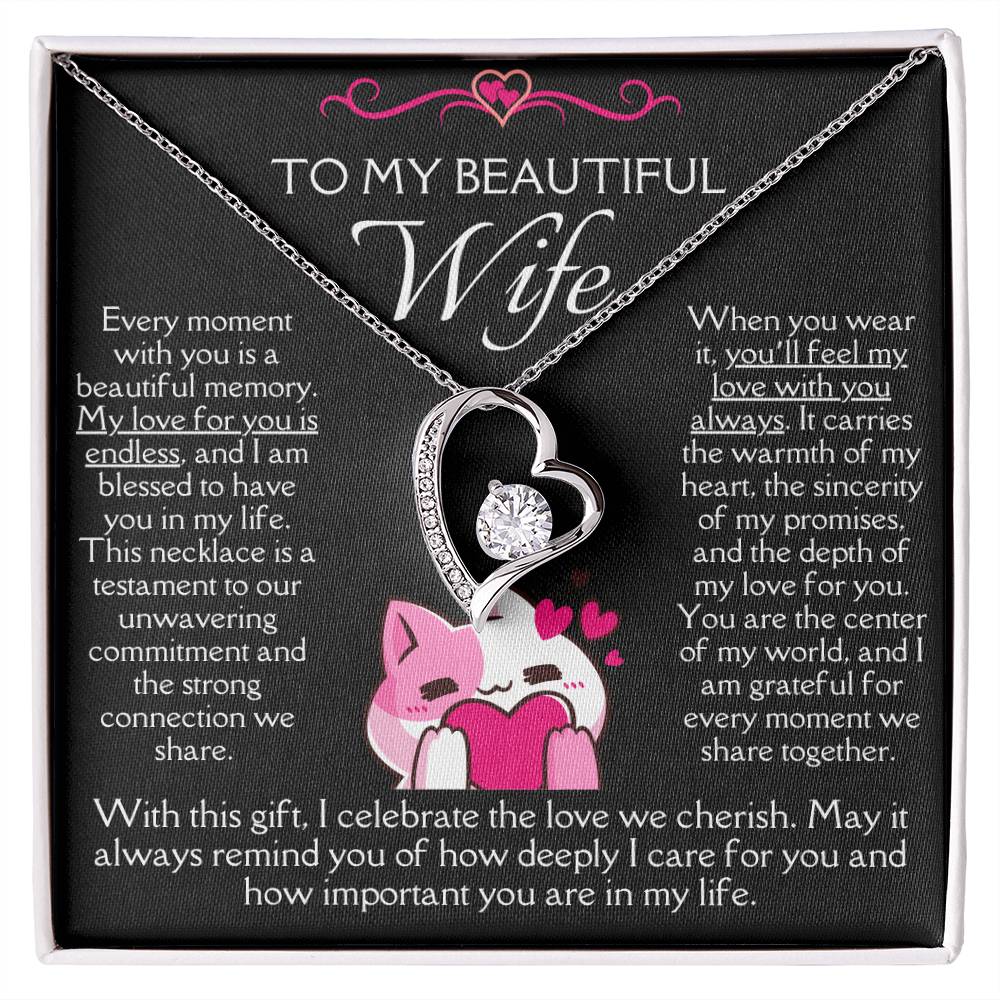 [FOR WIFE] Spark her joy, bring smiles of excitement, and honor your special bond with the Forever Love Necklace.