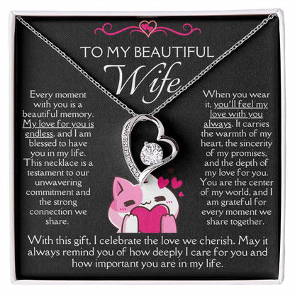 [FOR WIFE] Spark her joy, bring smiles of excitement, and honor your special bond with the Forever Love Necklace.