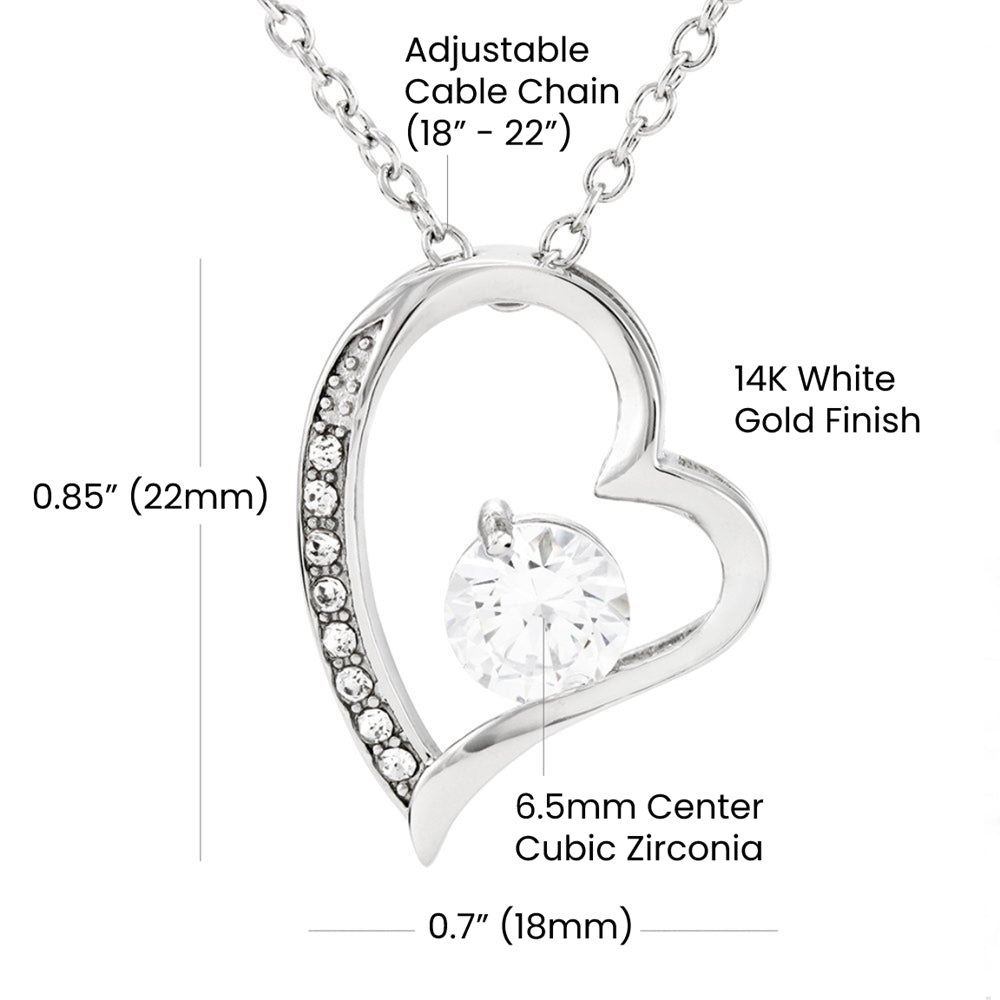 [FOR WIFE] Remind her of your endless love, Make her heart flutter, and celebrate your cherished bond with the Forever Love Necklace.