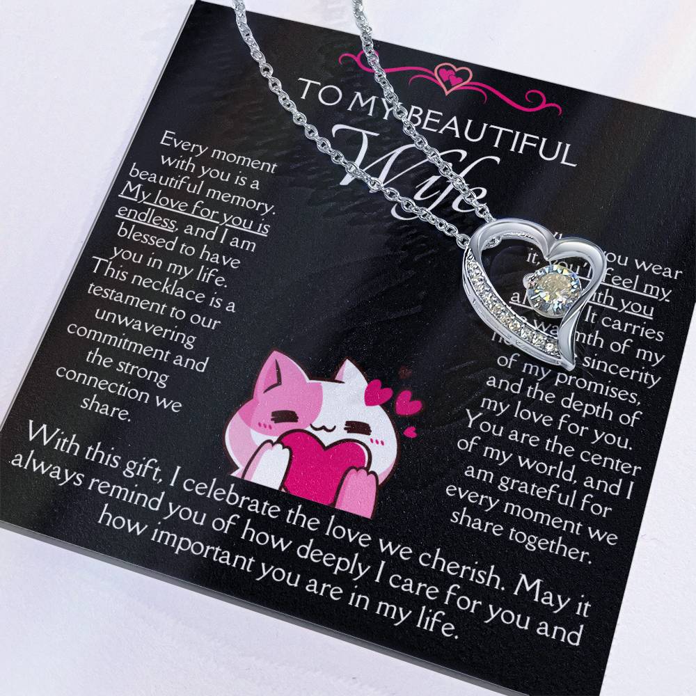 [FOR WIFE] Spark her joy, bring smiles of excitement, and honor your special bond with the Forever Love Necklace.