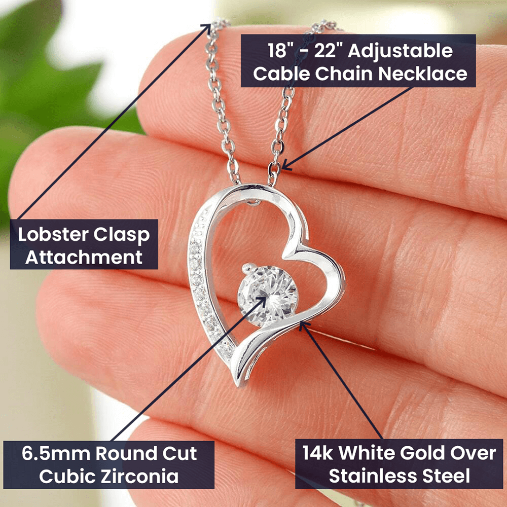 [FOR WIFE] Remind her of your endless love, Make her heart flutter, and celebrate your cherished bond with the Forever Love Necklace.