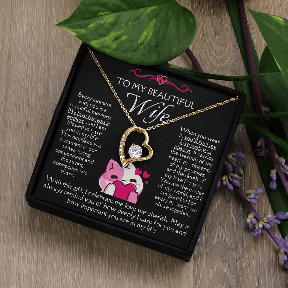 [FOR WIFE] Spark her joy, bring smiles of excitement, and honor your special bond with the Forever Love Necklace.