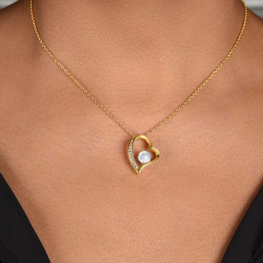 [FOR WIFE] Remind her of your endless love, Make her heart flutter, and celebrate your cherished bond with the Forever Love Necklace.