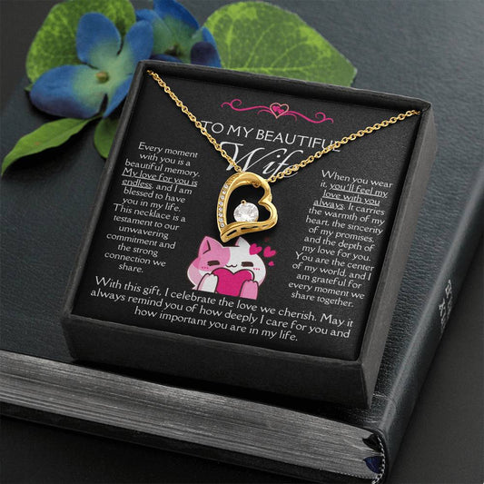 [FOR WIFE] Spark her joy, bring smiles of excitement, and honor your special bond with the Forever Love Necklace.